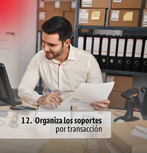 Organiza los soportes por transacción