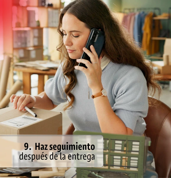 Haz seguimiento después de la entrega